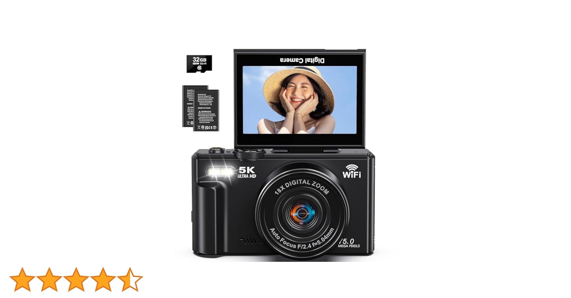 運動会に旅行に大活躍！デジカメ5Kデジタル 5K録画 7500万画素コンパクト Amazon | デジタルカメラ 5K録画 7500万画素 デジカメ 5K Wi-Fi